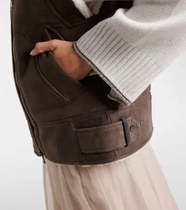 Brunello Cucinelli Shearling-lined leather vest | Thumbnail 6 Brunello Cucinelli Shearling-lined leather vest | Thumbnail 6