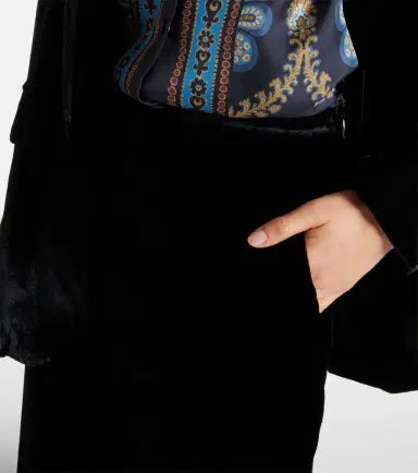 Etro Velvet straight pants | Thumbnail 5 Etro Velvet straight pants | Thumbnail 5