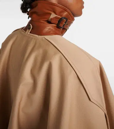 Chloe Chloé Caped cotton gabardine trench coat | Thumbnail 3 Chloe Chloé Caped cotton gabardine trench coat | Thumbnail 3
