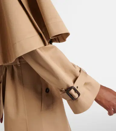 Chloe Chloé Caped cotton gabardine trench coat | Thumbnail 5 Chloe Chloé Caped cotton gabardine trench coat | Thumbnail 5