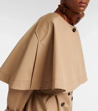 Chloe Chloé Caped cotton gabardine trench coat | Thumbnail 6 Chloe Chloé Caped cotton gabardine trench coat | Thumbnail 6