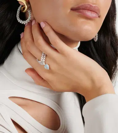 Kamyen Heart Of The Ocean 18kt white gold ring with diamonds | Thumbnail 5 Kamyen Heart Of The Ocean 18kt white gold ring with diamonds | Thumbnail 5