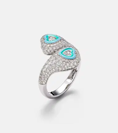 Kamyen Gemini Heart 18kt white gold pinky ring with diamonds | Thumbnail 2 Kamyen Gemini Heart 18kt white gold pinky ring with diamonds | Thumbnail 2