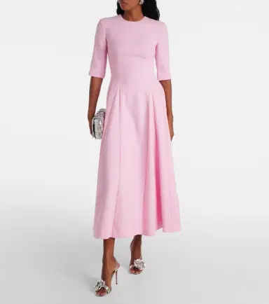 Emilia Wickstead Georgie wool midi dress | Thumbnail 4 Emilia Wickstead Georgie wool midi dress | Thumbnail 4