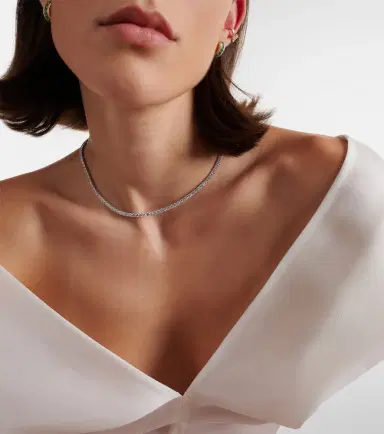 Anita Ko Hepburn Large 18kt white gold choker with diamonds | Thumbnail 4 Anita Ko Hepburn Large 18kt white gold choker with diamonds | Thumbnail 4