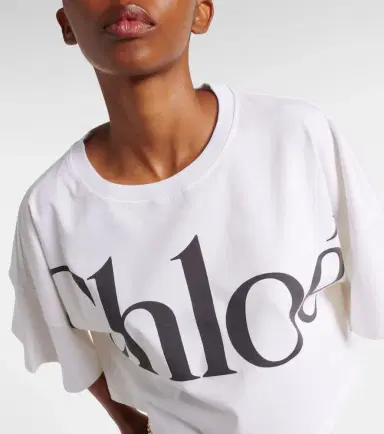 Chloé Chloé Logo cropped cotton jersey T-shirt | Thumbnail 5 Chloé Chloé Logo cropped cotton jersey T-shirt | Thumbnail 5