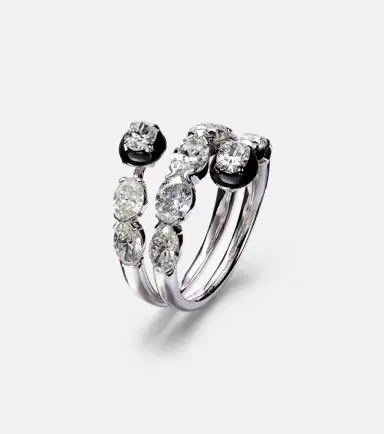 Kamyen 18kt white gold and enamel ring with diamonds | Thumbnail 4 Kamyen 18kt white gold and enamel ring with diamonds | Thumbnail 4