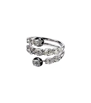 Kamyen 18kt white gold and enamel ring with diamonds | Thumbnail 1 Kamyen 18kt white gold and enamel ring with diamonds | Thumbnail 1