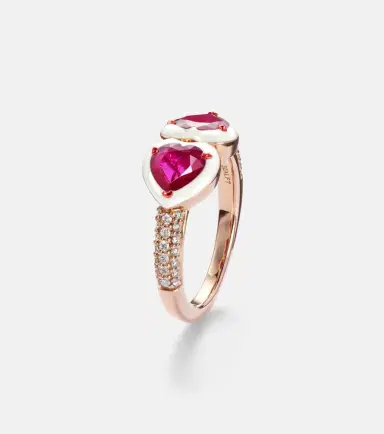 Kamyen 18kt rose gold ring with rubies and diamonds | Thumbnail 2 Kamyen 18kt rose gold ring with rubies and diamonds | Thumbnail 2