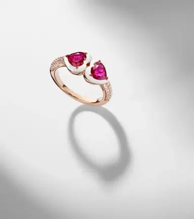 Kamyen 18kt rose gold ring with rubies and diamonds | Thumbnail 3 Kamyen 18kt rose gold ring with rubies and diamonds | Thumbnail 3