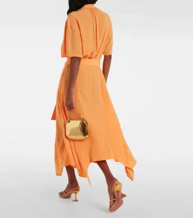 Stella McCartney Iconic silk crêpe de chine midi dress | Thumbnail 2 Stella McCartney Iconic silk crêpe de chine midi dress | Thumbnail 2