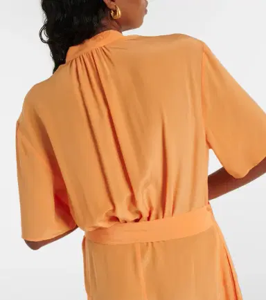 Stella McCartney Iconic silk crêpe de chine midi dress | Thumbnail 6 Stella McCartney Iconic silk crêpe de chine midi dress | Thumbnail 6