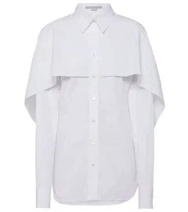 Stella McCartney Caped cotton blouse | Thumbnail 1 Stella McCartney Caped cotton blouse | Thumbnail 1