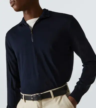 Zegna Wool half-zip sweater | Thumbnail 4 Zegna Wool half-zip sweater | Thumbnail 4
