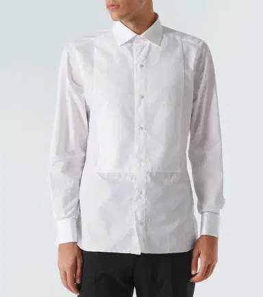 Zegna Cotton tuxedo shirt | Thumbnail 5 Zegna Cotton tuxedo shirt | Thumbnail 5