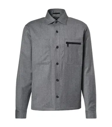 Zegna Padded wool mélange overshirt | Thumbnail 1 Zegna Padded wool mélange overshirt | Thumbnail 1