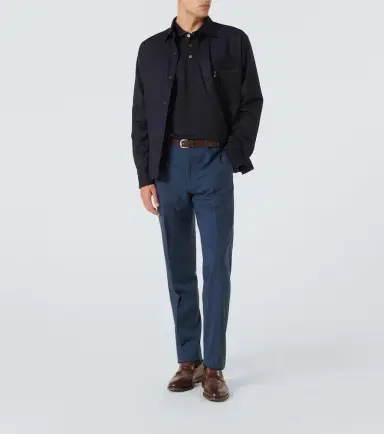 Zegna Cotton and silk polo shirt | Thumbnail 2 Zegna Cotton and silk polo shirt | Thumbnail 2