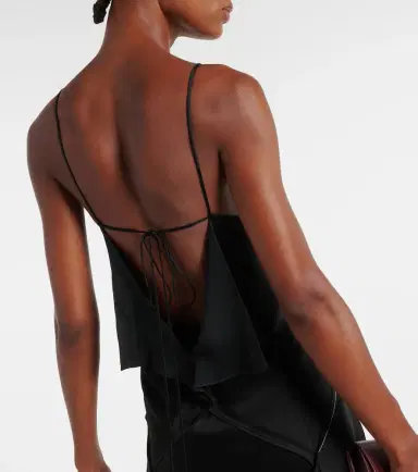 Victoria Beckham Lace-trimmed crêpe satin slip dress | Thumbnail 2 Victoria Beckham Lace-trimmed crêpe satin slip dress | Thumbnail 2