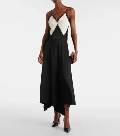 Victoria Beckham Lace-trimmed crêpe satin slip dress | Thumbnail 4 Victoria Beckham Lace-trimmed crêpe satin slip dress | Thumbnail 4