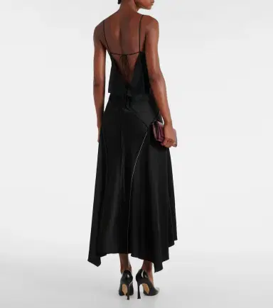 Victoria Beckham Lace-trimmed crêpe satin slip dress | Thumbnail 5 Victoria Beckham Lace-trimmed crêpe satin slip dress | Thumbnail 5