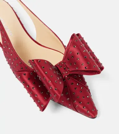 Mach & Mach Le Cadeau embellished satin slingback flats | Thumbnail 2 Mach & Mach Le Cadeau embellished satin slingback flats | Thumbnail 2
