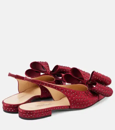 Mach & Mach Le Cadeau embellished satin slingback flats | Thumbnail 4 Mach & Mach Le Cadeau embellished satin slingback flats | Thumbnail 4