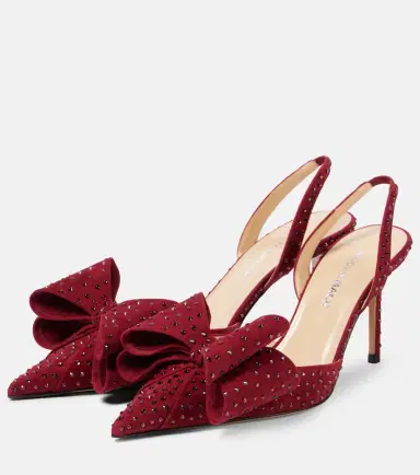 Mach & Mach Le Cadeau 85 suede slingback pumps | Thumbnail 4 Mach & Mach Le Cadeau 85 suede slingback pumps | Thumbnail 4