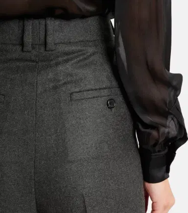Saint Laurent Pleated cashmere wide-leg pants | Thumbnail 4 Saint Laurent Pleated cashmere wide-leg pants | Thumbnail 4