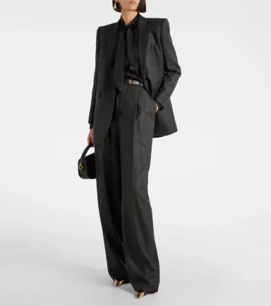 Saint Laurent Pleated cashmere wide-leg pants | Thumbnail 5 Saint Laurent Pleated cashmere wide-leg pants | Thumbnail 5