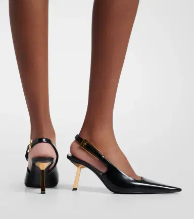 Saint Laurent Lee 75 polished leather slingback pumps | Thumbnail 5 Saint Laurent Lee 75 polished leather slingback pumps | Thumbnail 5