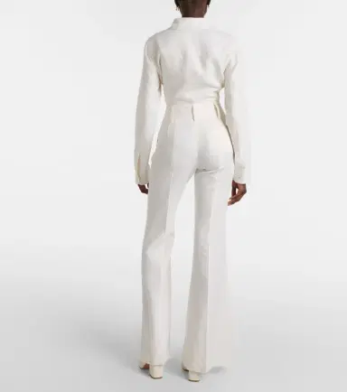 Gabriela Hearst Rhein high-rise linen and wool-blend flared pants | Thumbnail 3 Gabriela Hearst Rhein high-rise linen and wool-blend flared pants | Thumbnail 3