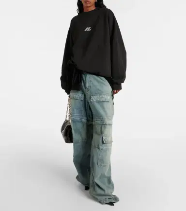 Balenciaga Crewneck cotton jersey sweatshirt | Thumbnail 3 Balenciaga Crewneck cotton jersey sweatshirt | Thumbnail 3