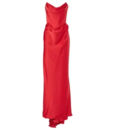Vivienne Westwood Off-shoulder satin gown | Thumbnail 1 Vivienne Westwood Off-shoulder satin gown | Thumbnail 1