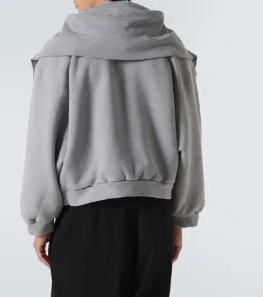 Balenciaga Incognito deconstructed cotton jersey hoodie | Thumbnail 2 Balenciaga Incognito deconstructed cotton jersey hoodie | Thumbnail 2