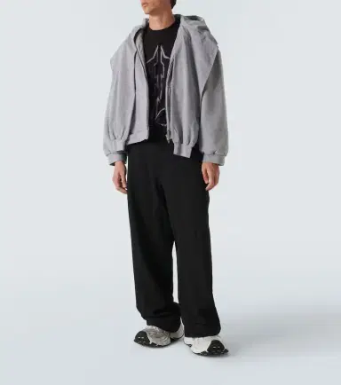 Balenciaga Incognito deconstructed cotton jersey hoodie | Thumbnail 4 Balenciaga Incognito deconstructed cotton jersey hoodie | Thumbnail 4