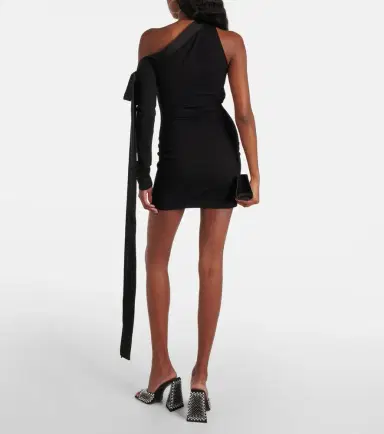 David Koma One-shoulder satin minidress | Thumbnail 2 David Koma One-shoulder satin minidress | Thumbnail 2