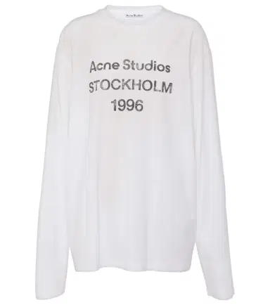 Acne Studios Logo oversized cotton-blend T-shirt | Thumbnail 1 Acne Studios Logo oversized cotton-blend T-shirt | Thumbnail 1