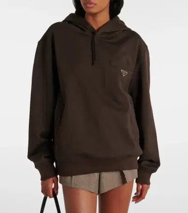 Prada Oversized cotton hoodie | Thumbnail 2 Prada Oversized cotton hoodie | Thumbnail 2