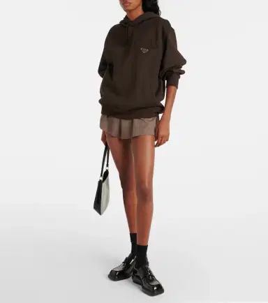 Prada Oversized cotton hoodie | Thumbnail 5 Prada Oversized cotton hoodie | Thumbnail 5