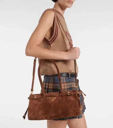 Prada Bonnie Medium suede shoulder bag | Thumbnail 7 Prada Bonnie Medium suede shoulder bag | Thumbnail 7