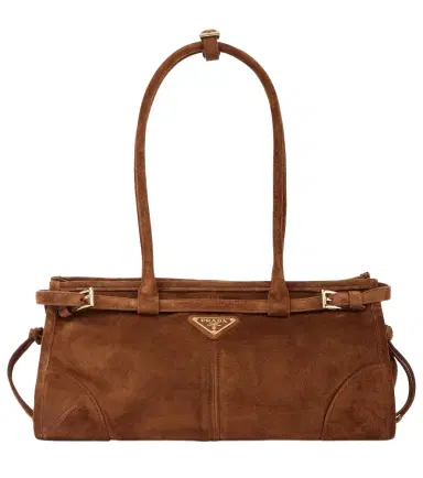 Prada Bonnie Medium suede shoulder bag | Thumbnail 1 Prada Bonnie Medium suede shoulder bag | Thumbnail 1