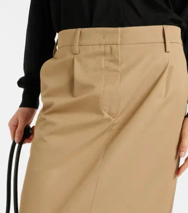Prada Belted cotton twill pencil skirt | Thumbnail 4 Prada Belted cotton twill pencil skirt | Thumbnail 4