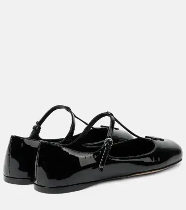 Miu Miu Logo patent leather ballet flats | Thumbnail 4 Miu Miu Logo patent leather ballet flats | Thumbnail 4