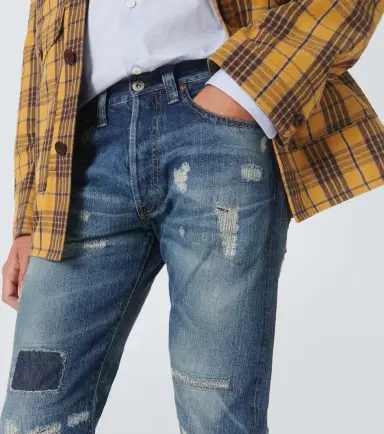 Junya Watanabe Distressed straight jeans | Thumbnail 4 Junya Watanabe Distressed straight jeans | Thumbnail 4