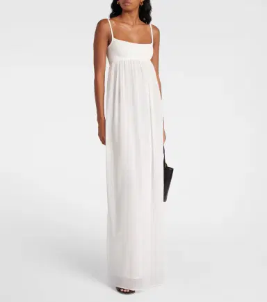Jacquemus Peplo jersey and muslin maxi dress | Thumbnail 5 Jacquemus Peplo jersey and muslin maxi dress | Thumbnail 5