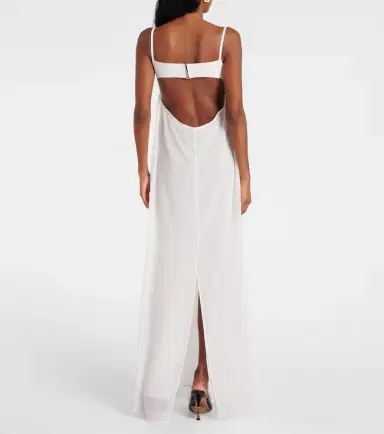 Jacquemus Peplo jersey and muslin maxi dress | Thumbnail 6 Jacquemus Peplo jersey and muslin maxi dress | Thumbnail 6