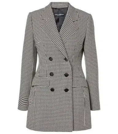 Dolce & Gabbana Houndstooth wool-blend blazer | Thumbnail 1 Dolce & Gabbana Houndstooth wool-blend blazer | Thumbnail 1