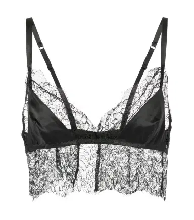 Dolce & Gabbana ace-trimmed satin bralette | Thumbnail 1 Dolce & Gabbana ace-trimmed satin bralette | Thumbnail 1