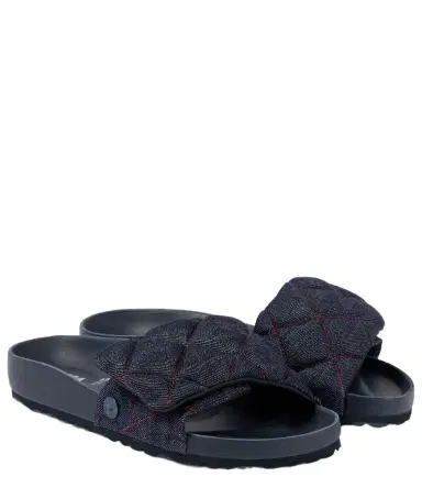 Birkenstock 1774 Sylt quilted denim slides | Thumbnail 1 Birkenstock 1774 Sylt quilted denim slides | Thumbnail 1