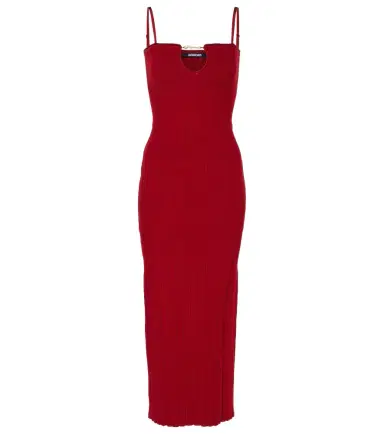 Jacquemus La Robe Sierra Bretelles midi dress | Thumbnail 1 Jacquemus La Robe Sierra Bretelles midi dress | Thumbnail 1